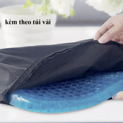 Đệm Ngồi Chống Mỏi 3D 2 Lớp Thoáng Khí - Chống Đau Mỏi Lưng - Đệm Gel Tổ Ong Đàn Hồi Lót Ghế, Mẫu Mới 2022