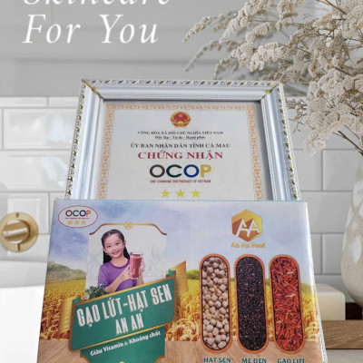 Bột gạo lứt-hạt sen-mè đen. ( Bột gạo lứt ANAN)  lượng đường thấp hữu cơ tự nhiên , thay thế bửa ăn , chăm sóc sức khỏe ,xương khớp và giấc ngủ