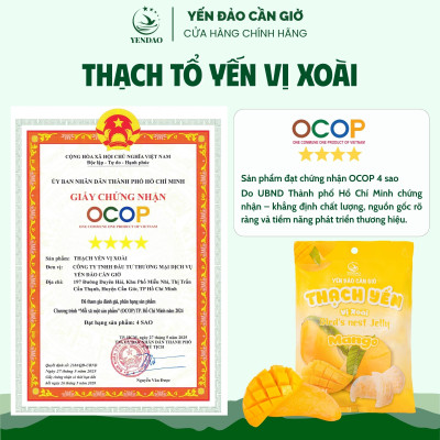 Yến Đảo - Thạch Tổ Yến Vị Xoài Hương Vị Trái Cây Tươi Ngon, Dinh Dưỡng Cho Cả Gia Đình