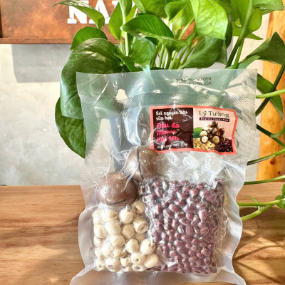 Set nguyên liệu sữa hạt: Đậu đỏ - Macca - Hạt sen 115g