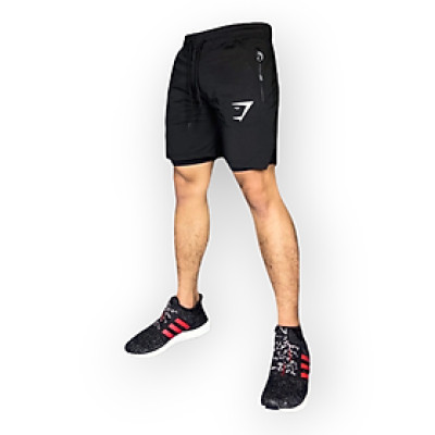 Quần 2 lớp nam tập gym DO GYM SHOP thun lỗ kim thoáng mát khi chơi thể thao