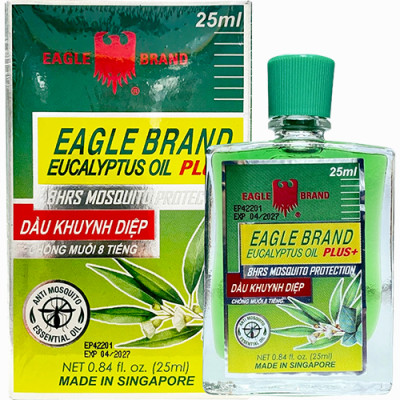 Dầu khuynh diệp con ó Eagle Brand Eucalyptus Oil Plus+ (25ml) - Hàng chính hãng