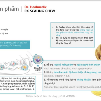 Bánh gặm tốt cho răng Dr.Healmedix Rx Scaling Chew (12,5g x 12 gói ) - thanh nhai phòng bệnh răng miệng,loại bỏ mảng bám