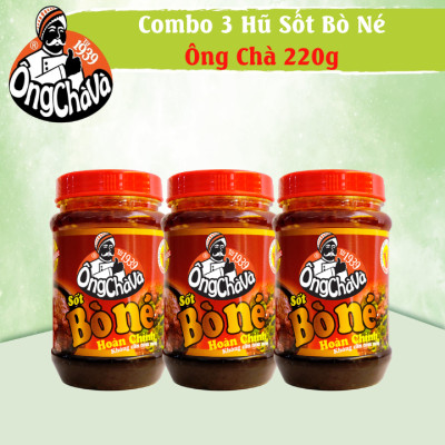 Combo 3 Hũ Sốt Bò Né Ông Chà Và 220g (Chuyên Dùng Ướp Và Xào Các Món Bò Tăng Hương Vị Thơm Ngon Cho Món Ăn)