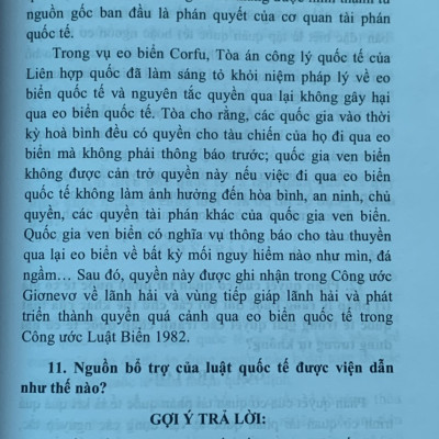 Hướng dẫn môn học công pháp quốc tế (tái bản năm 2023)