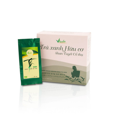 Combo 3 hộp Trà Xanh Hữu Cơ shan tuyết cổ thụ (Trà Búp)