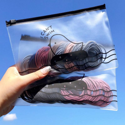 Dây buộc tóc nhiều màu có túi zip, chun buộc tóc set 100 cái tiện dụng cho cả bé và người lớn