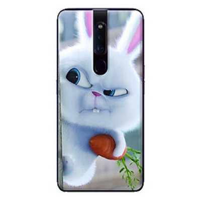 Ốp in cho Oppo F11 Pro Thỏ Trắng Nhăn Mặt - Hàng chính hãng