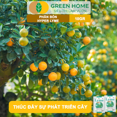 Phân Bón Hyper Lyme GreenHome, Gói 10Gr, Chống Rụng Cấp Tốc, Sốc Nhiệt, Sốc Nước, Giải Độc Cây Trồng