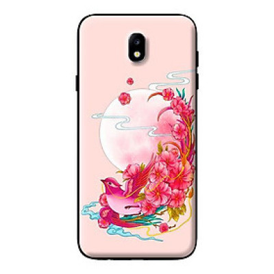 Ốp in cho Samsung Galaxy J7 Plus  Chim Nền Hồng - Hàng chính hãng