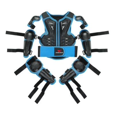 Áo vest bảo vệ Wosawe MO467 cho trẻ em áo vùng Ngực Cột sống lưng với bộ đệm bảo vệ đầu gối