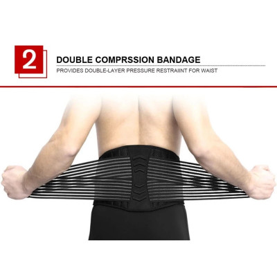Đai lưng tập gym AOLIKES A-7998 có thanh thép đàn hồi nâng đỡ bảo vệ cột sống sport waist support  5.0  6 đánh giá