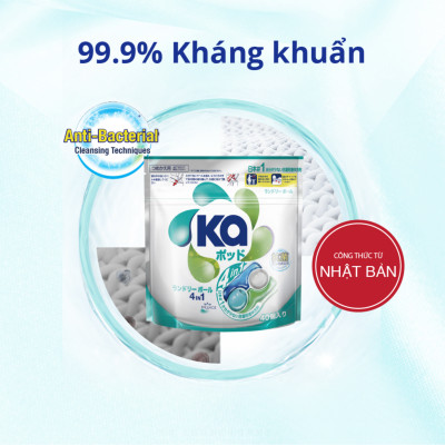 Túi Viên Giặt Xả Đa Năng 4 Trong 1 KA Universal (40 Viên/ Túi)