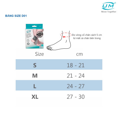 Băng cổ chân có dán United Medicare (D01)