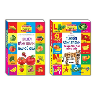 Sách - Từ Điển Bằng Tranh - Rau Củ Quả + Bảng Chữ Cái Tiếng Việt - Combo 2 Cuốn - Minh Thắng