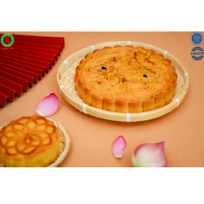 BÁNH TRUNG THU MẶT TRĂNG 001: NHÂN THẬP CẨM GÀ QUAY JAMBON 8 TRỨNG 800G -Thành Long - VIỆT NAM