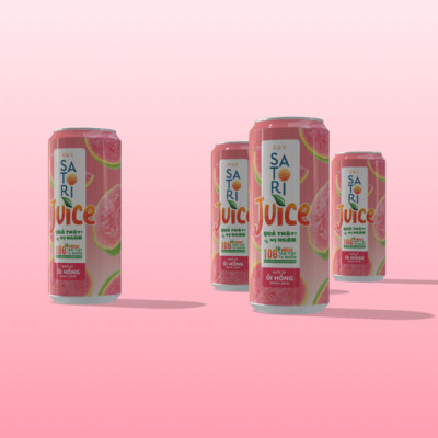 Pack 2 vị nước ép trái cây Satori Juice Ổi + Me - 250ml (pack/ 6 lon)