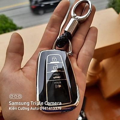 Bao chìa khoá ô tô Toyota Camry 2020 silicon mạ crom Full hộp