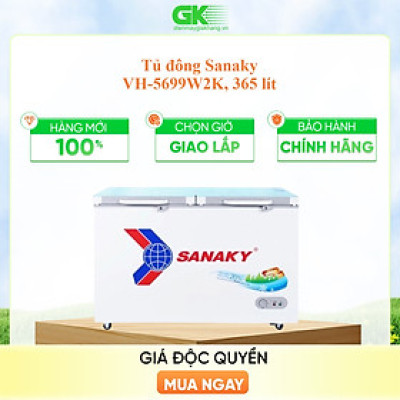 Tủ đông mát Sanaky 365 lít VH-5699W2K - Hàng chính hãng( Chỉ giao HCM)