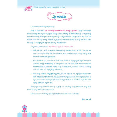 Sách - 50 Đề Tăng Nhanh Điểm Tiếng Việt Lớp 4 - Theo chương trình mới của bộ giáo dục - MCBooks