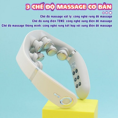 Máy massage cổ xung điện Nikio NK-131 - 8 điện cực, 2 miếng dán, HDSD bằng giọng nói