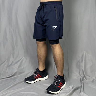 Quần đùi 2 lớp tập gym nam DOGYMSHOP chất vải dù thoáng mát QG2L5