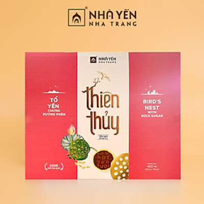 Đặc Sản Khánh Hòa - Nước Yến Sào Thiên Thủy - Vị Hạt Sen - Nhà Yến Nha Trang - Hộp 6 Lọ - Có Đường - Tổ Yến Chưng Sẵn - Nước Yến Chưng Sẵn - Hàng Chính Hãng
