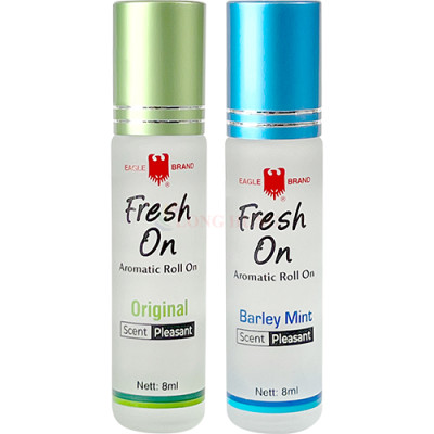 Combo Dầu lăn giảm căng thẳng Eagle Brand Fresh On Original + Barley Mint (8ml) - Hàng chính hãng