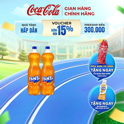 Combo 2 Chai Nước Giải Khát Có Gas Fanta Cam 1,95L/Chai Coca-Cola Official Store_TK