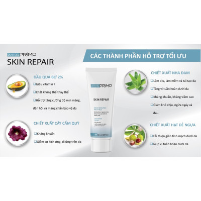 Kem Bôi Viêm Da Cơ Địa, Chàm Da, Eczema, Da Nứt Nẻ DottorPrimo Skin Repair - Giảm Mẩn Ngứa, Thô Ráp (Tuýp 20-50ml)