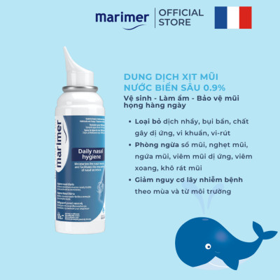 Combo 3 Chai Xịt Mũi Nước Biển Sâu Marimer - Vệ Sinh Hàng Ngày Dành Cho Gia Đình [100ml] - 7200C