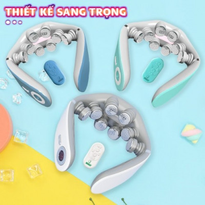 Máy massage cổ xung điện Nikio NK-131 - 8 điện cực, 2 miếng dán, HDSD bằng giọng nói