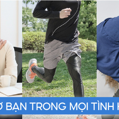 Miếng dán giảm đau Phiten titanium power tape (70 miếng) PT610000 hỗ trợ vận động, giảm đau vai gáy, đau khớp