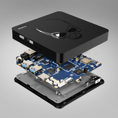 Androdi tivi box Beelink GT-King Ram 4GB, Rom 64GB, điều khiển giọng nói và cử chỉ android 9 - Hàng Nhập Khẩu