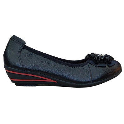 Giày Nữ Búp Bê Đế Xuồng Da Bò Thật TiTi ĐÔ Cao Cấp 4cm GBBN2036d