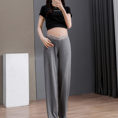 Quần Bầu Suông Ống Rộng Cạp Chéo AZ555 Chất Liệu Thun Gân Lên Dáng Cực Xinh Mặc Hè Siêu Mát