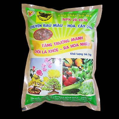 Phân Bón Npk 20-20-15 đa năng 3 màu  (1Kg)- bón cây, rau, cây ăn trái, hoa kiểng - bón gốc dễ sử dụng, kích thích ra lá, ra hoa, đậu trái