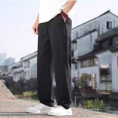 Quần dài nam ống suông, cạp có dây rút khuy cài, lịch lãm, sang trọng, phong cách Hàn Quốc qd11