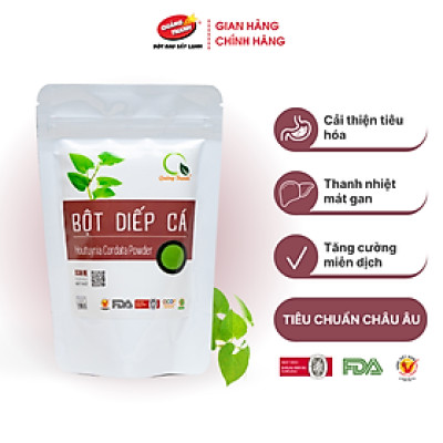 Bột Diếp Cá Sấy Lạnh Nguyên Chất Gói 100gr - Giảm mở, giảm cân, kháng viêm, hỗ trợ trĩ, táo bón
