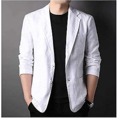 Áo khoác nam, áo blazer nam 2 cúc phong cách Hàn Quốc vải Linen mềm mát thoải mái