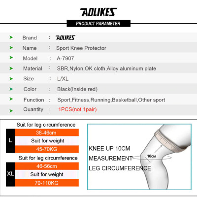 Đai bảo vệ đầu gối AOLIKES A-7907 Sport Knee Protector