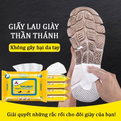 Giấy vệ sinh  giày thể thao cho nam và nữ ,  bịch 30 tờ ,tiện lợi siêu sạch vệ sinh giày nhỏ gọn dễ dàng mang theo 