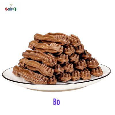 Xương bàn chải 2 đầu gặm sạch răng gói 100g ăn vặt cho chó Saly Q PF20TK