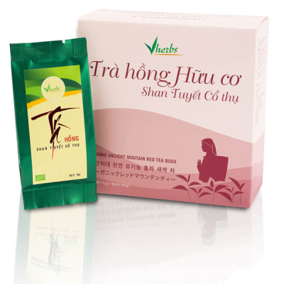 Combo 3 hộp Trà  Xanh + Hồng + Đen Hữu Cơ shan tuyết cổ thụ (Trà Búp)