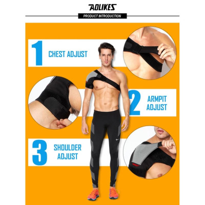 Đai bảo vệ cố định khớp vai AOLIKES A-1697 phục hồi chấn thương adjustable sport shoulder support