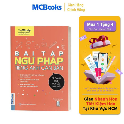 Sách - Bài Tập Ngữ Pháp Tiếng Anh Căn Bản Dành Cho Người Mới Bắt Đầu - Học Kèm App Online - MCBooks