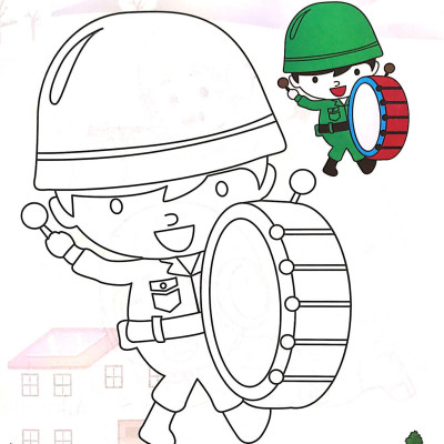 Bé Tô Màu Chú Bộ Đội