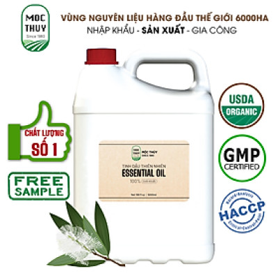 Tinh Dầu Tràm Huế Nguyên Chất Hữu Cơ MỘC THỦY 100ML - Cajeput Essential Oil - Khử Mùi Xông Thơm Phòng, Thư Giãn - Đạt chuẩn chất lượng kiểm định