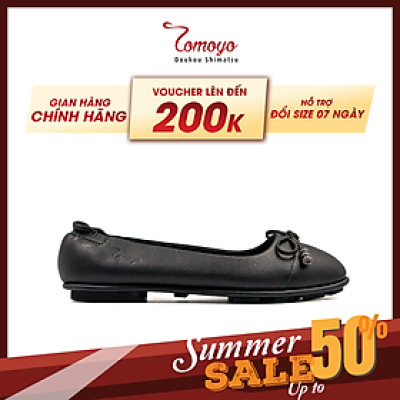 Giày Búp Bê Phối Nơ Da Micro Siêu Nhẹ TMW32301