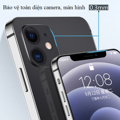 Ốp Lưng Silicon Trong Suốt Gor Cho Iphone 11/ 11 Pro/ 11 Pro Max/ 12/ 12 Pro/ 12 Pro Max/ XR/ Xs Max/ XS Có Gờ Bảo Vệ Camera - Hàng Nhập Khẩu